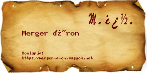 Merger Áron névjegykártya